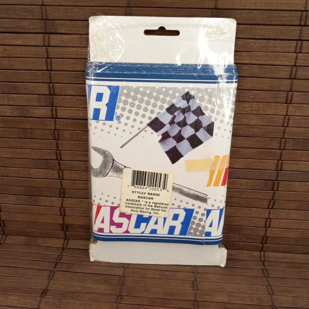 NASCAR Warner Vinyl Wall Paper Border 15 Feet Pre-Pasted Washable
